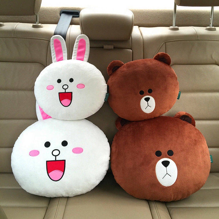 Gối tựa đầu/ tựa lưng hình hoạt hình dùng trên xe hơi tiện lợi