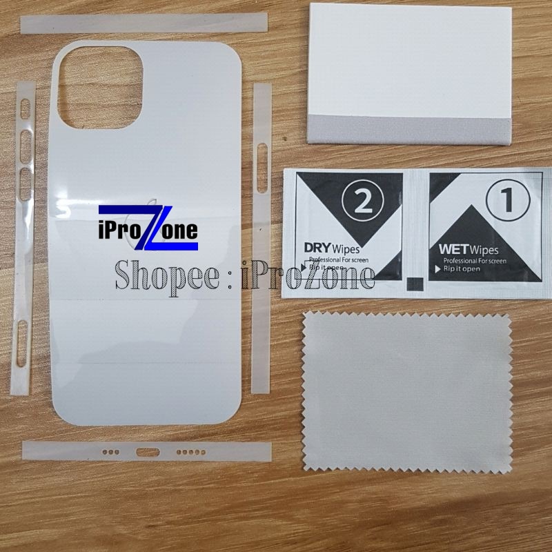 Dán PPF viền bóng + lưng bóng , nhám khoét táo cho IPhone 15 Pro max , 14 Plus , 12 , 13 Pro Max , tặng kèm gạt bọt