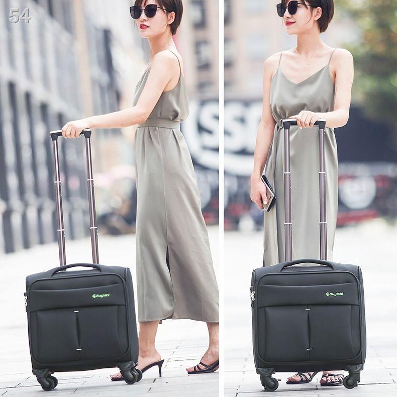 （Hộp kéo）Vali nhỏ 18 inch dành cho nam và nữ có túi xách 16 Xe đẩy kinh doanh vải Oxford ngang khẩu