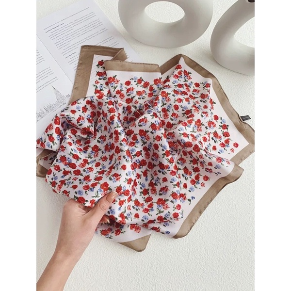 Khăn lụa vuông choàng cổ - Khăn turban nhiều mẫu xinh