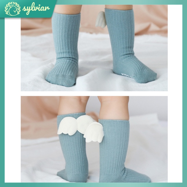 Vớ Cotton Chống Trượt Họa Tiết Hoạt Hình Có Cánh Cho Bé Từ 0-5 Tuổi
