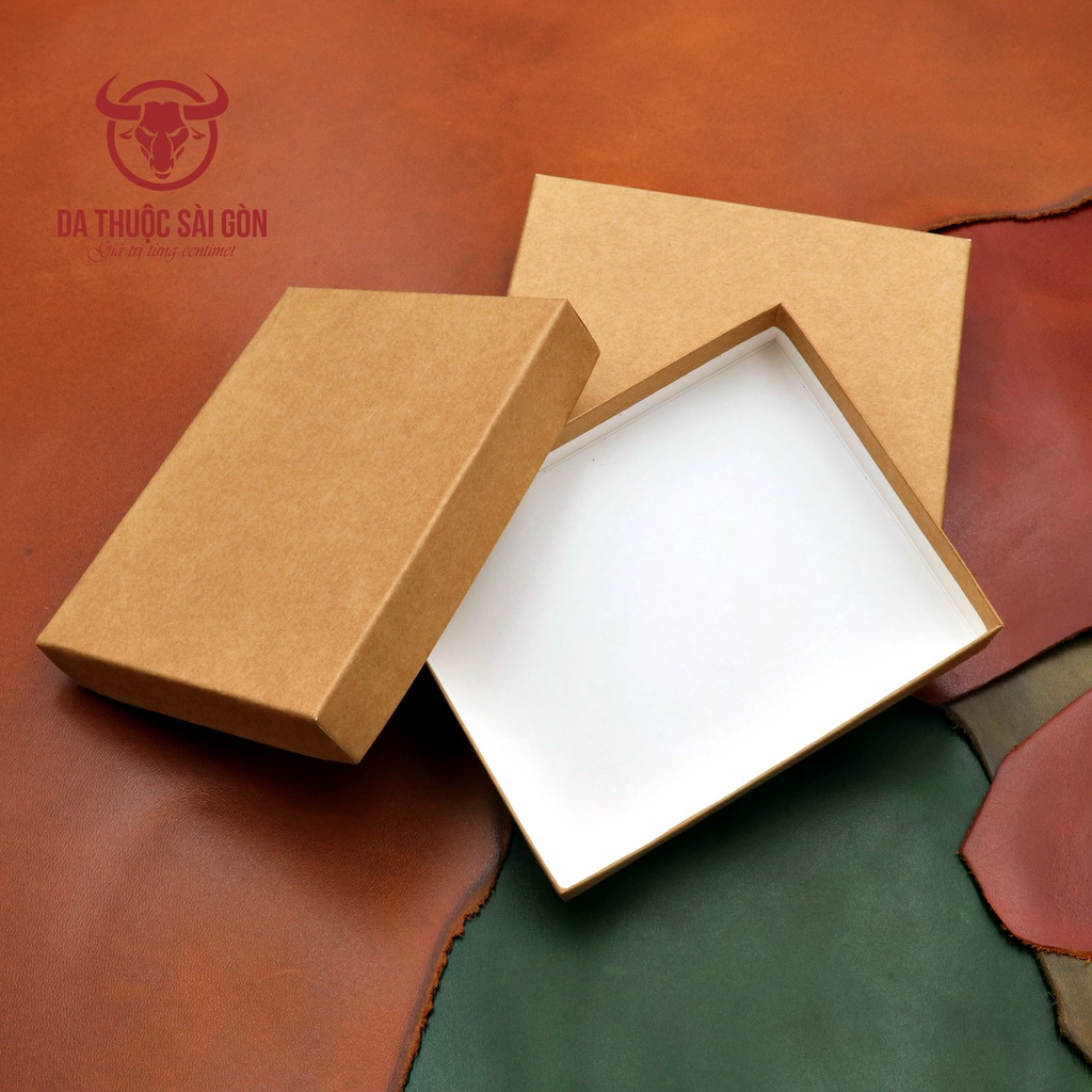 Hộp đựng ví màu giấy Kraft cao cấp - Da Thuộc Sài Gòn