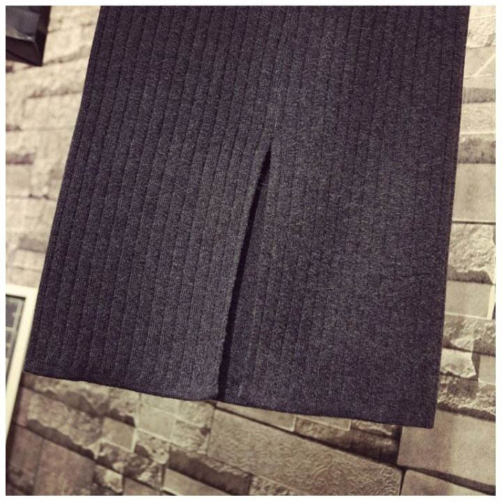 [ẢNH THẬT SHOP CHỤP] Chân váy len dài xẻ sau hàng Quảng Châu cao cấp | BigBuy360 - bigbuy360.vn