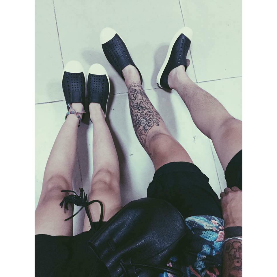 [TẶNG 4 JITBIZT ] - Giày Nhựa Native Jefferson - Chất Nhựa E.V.A Siêu Nhẹ, Không Thấm Nước - MÀU ĐEN TRẮNG | BigBuy360 - bigbuy360.vn