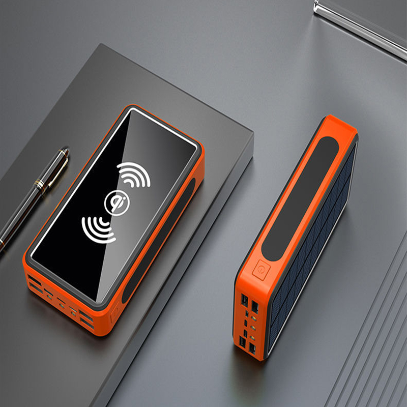 Sạc dự phòng 50000mah 4 cổng USB Bộ sạc năng lượng mặt trời, bộ sạc không dây tích hợp
