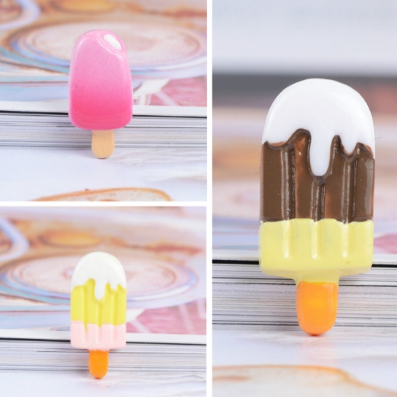 Set 10 Phụ Kiện Trang Trí Tủ Lạnh Hình Que Kem Xinh Xắn