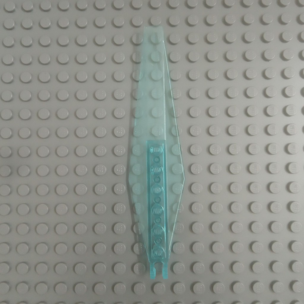 Lego Hinge Plate 3 x 12 with Angled Side Extensions and Tapered Ends Màu Trans-Light Blue