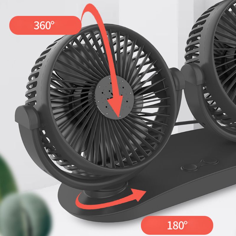Quạt Tản Nhiệt Hai Đầu 3 Tốc Độ Gió 12v 24v Có Thể Điều Chỉnh 360 Độ Cho Xe Hơi / Tàu Thuyền / Xe Hơi / Tàu Thuyền