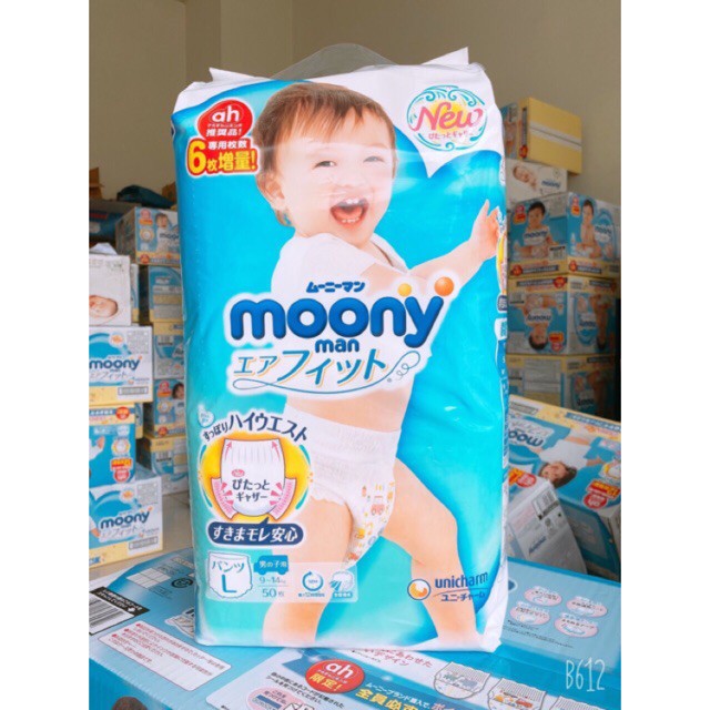 Bỉm Moony Nội Địa - Bỉm Moony Dán/Quần Đủ Size