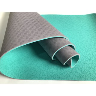 Thảm Tập Yoga MIKIE MAT Màu Xanh Ngọc - Xám TY2M-XAMN