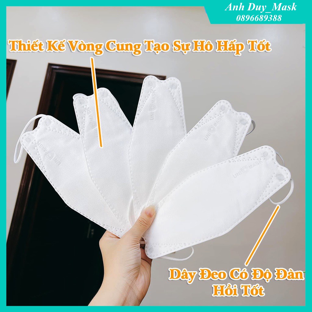 5 Chiếc Khẩu Trang KF94 UniMask, Kháng Khuẩn, Chống Bụi Mịn PM 2.5