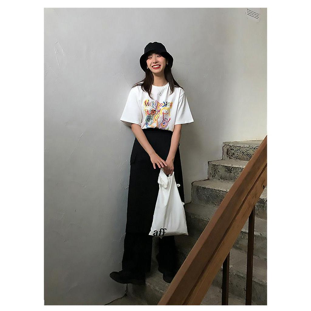 NRVP White short-sleeved female Korean loose half-sleeved T-shirt female 2020 new summer all-match bottoming shirt top tees