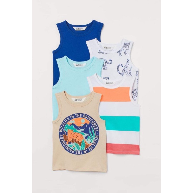 Áo ba lỗ HM bé trai sz 6-8