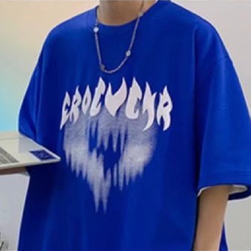 Áo Thun Tay Ngắn Dáng Rộng In Chữ Phong Cách Hip Hop Hồng Kông Thời Trang Mùa Hè Cá Tính Cho Nam