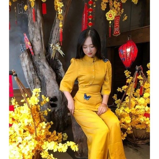 Bộ đi lễ chùa - Đồ lam nữ đi chùa đẹp