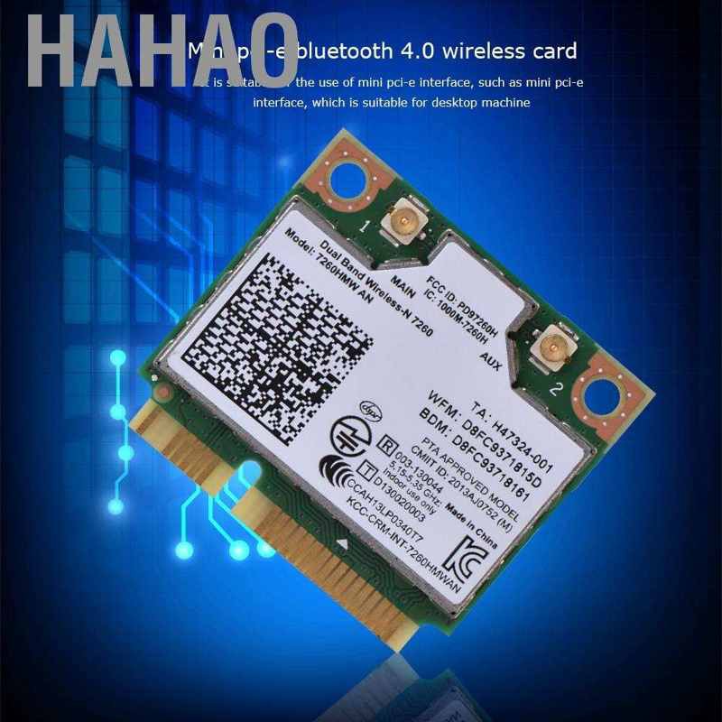 Card Mini Pci-E Intel 7260an 7260hmw Bluetooth 4.0 + Wifi Uk