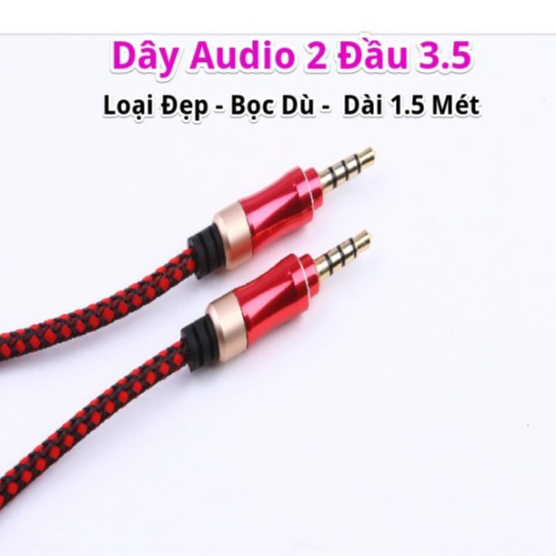 Dây Audio 2 Đầu 3.5 Loại Xịn Bọc Dù Siêu Chắc  - Aujk1