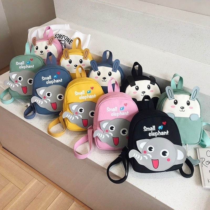 Ba lô vải Canvas Mini in họa tiết hoạt hình dễ thương cho bé mẫu giáo