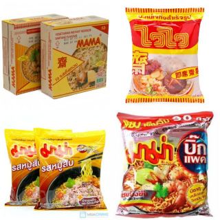 Mỳ mama thái lan vị tôm chua cay & thịt bằm & mì chay waiwai 60g
