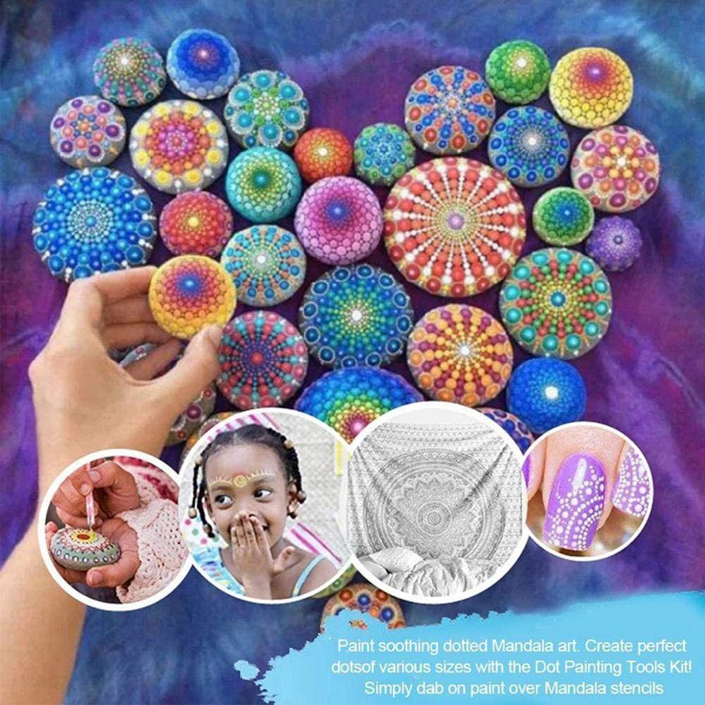 YNATURAL Bộ 13 Dụng Cụ Làm Gốm Sứ Họa Tiết Mandala