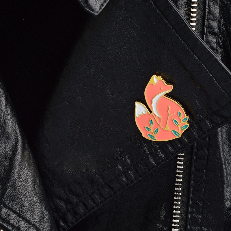 Ghim Cài Áo Hình Cáo Hoạt Hình Dễ Thương