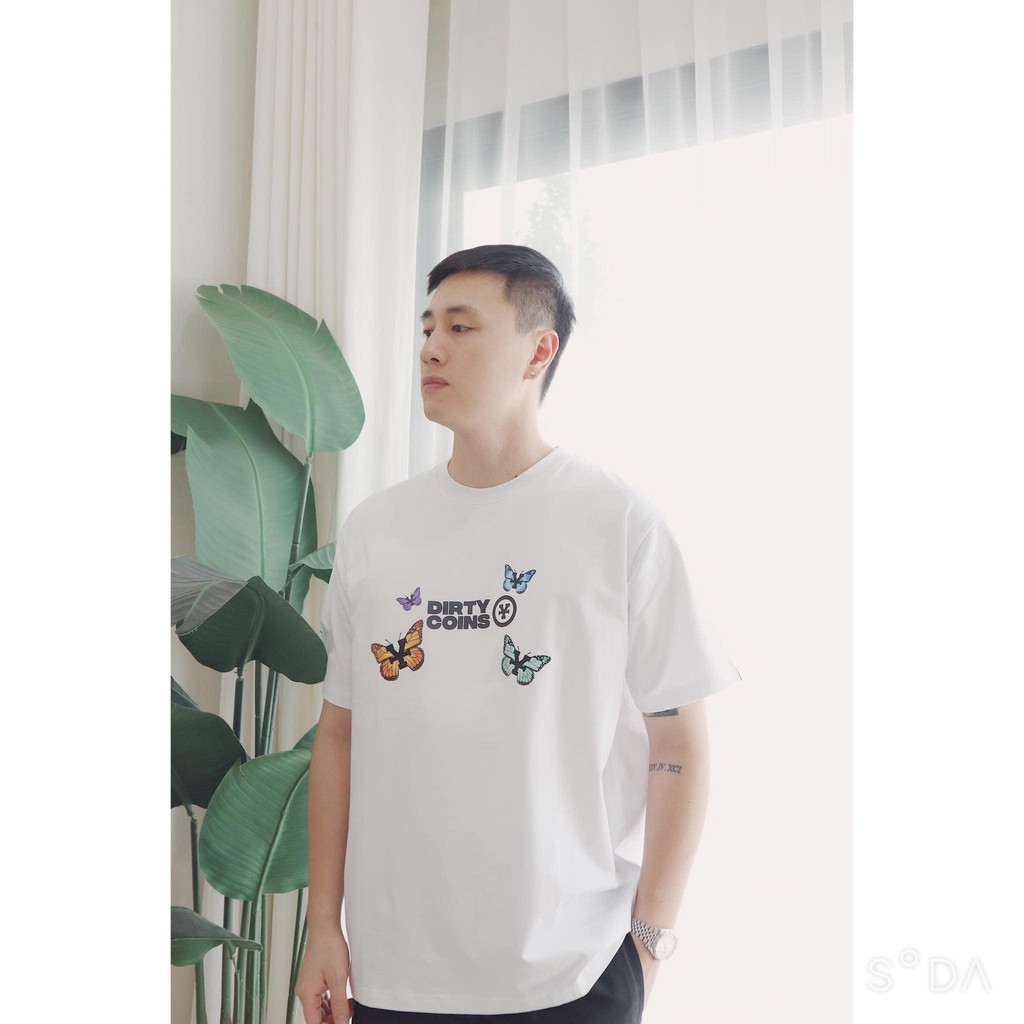 [LOCAL BRAND] Áo thun Dirtycoins bướm tay lỡ form rộng vải Cotton - Thời trang nam nữ Unisex Streetwear