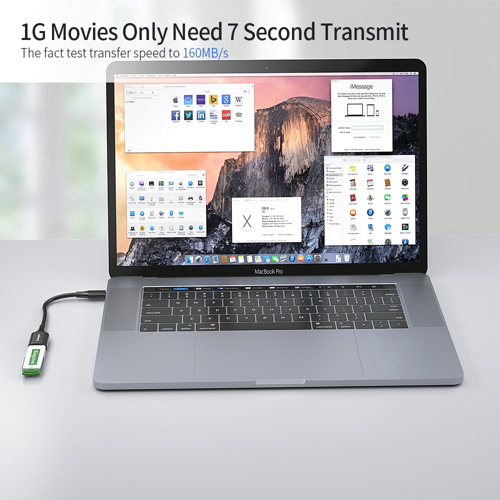 Cáp chuyển đổi Essager từ giao diện OTG USB Type-C sang USB3.0 tiện dụng cho macbook