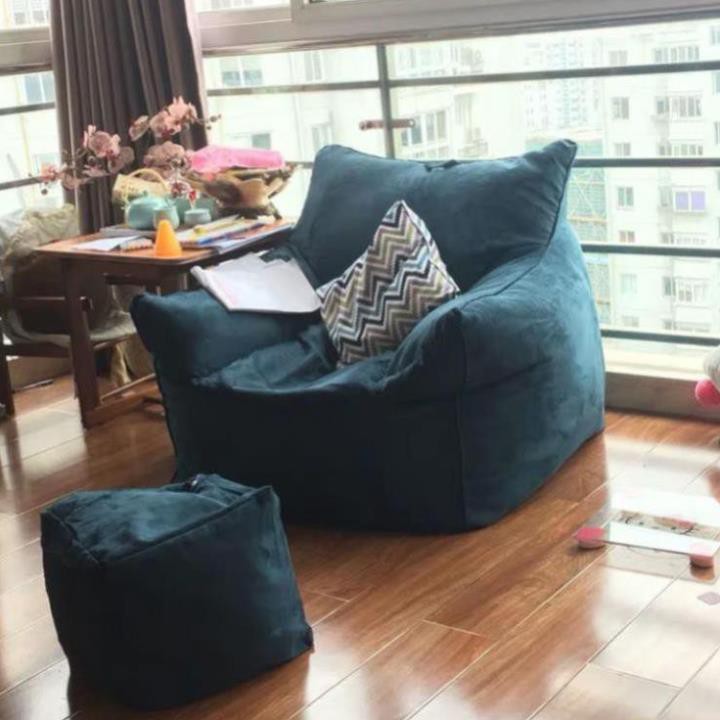 Ghế sofa lười beanbag tatami đơn phòng ngủ nhỏ ban công dễ thương khách căn hộ tựa màu đỏ ròng < ..