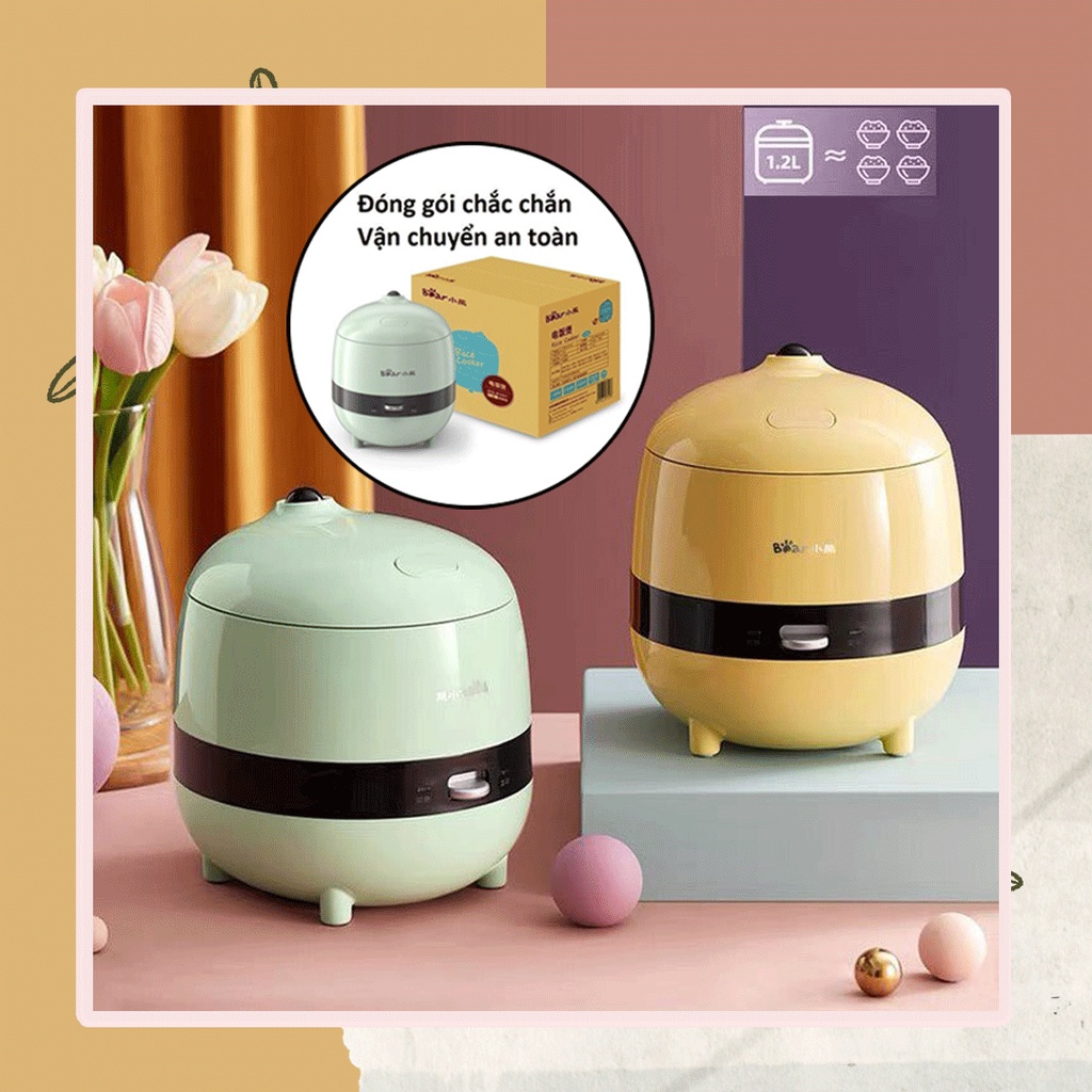 Nồi cơm điện mini BEAR-DFB-B12K2 Công nghệ Hàn Quốc- Thể tích 1.2L Dành cho 1-3 người ăn, BH 6 tháng!