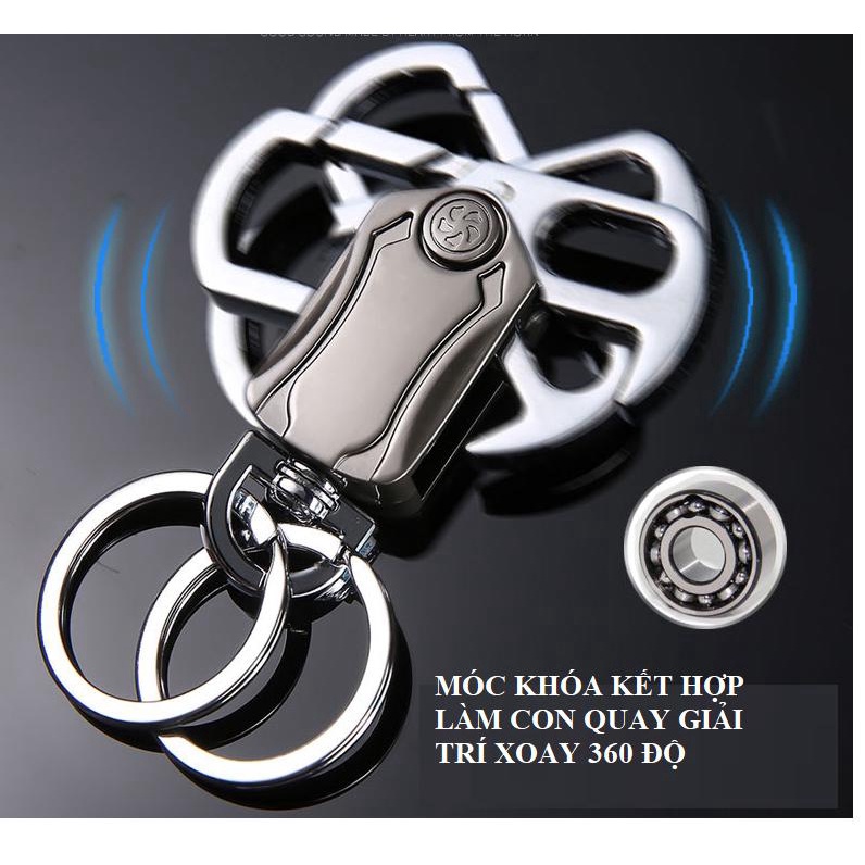 Móc khóa đa năng kiêm con quay giải trí Spinner xoay 360 độ cao cấp