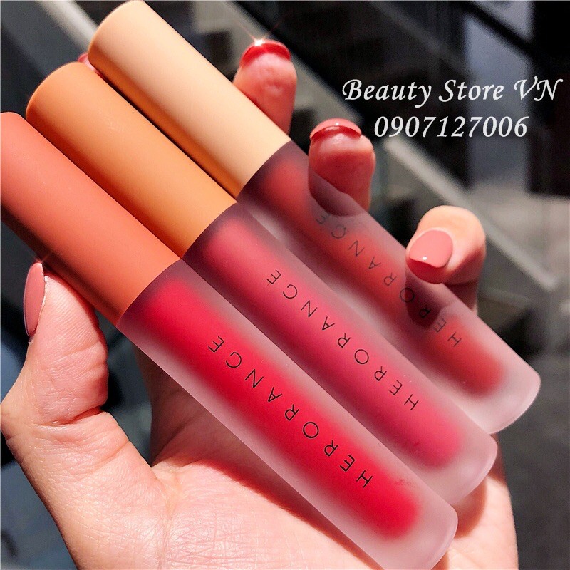 Set 3 Son Kem Lì Herorange Fluffy Lip Glaze