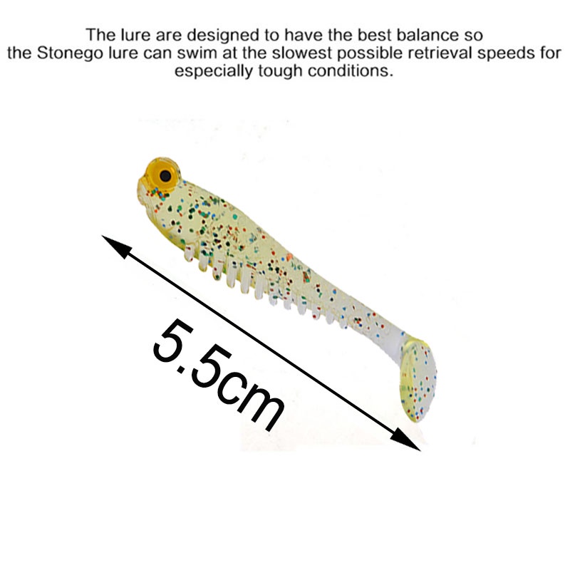 Mồi Câu Cá Giả 7 Màu Bằng Silicone Dạ Quang