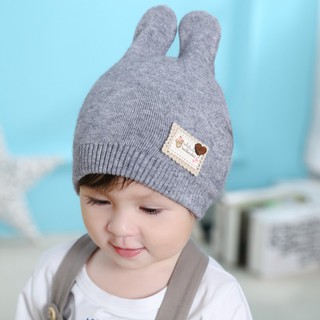 Mũ Len Trùm Đầu Tai Thỏ Dễ Thương Cho Bé