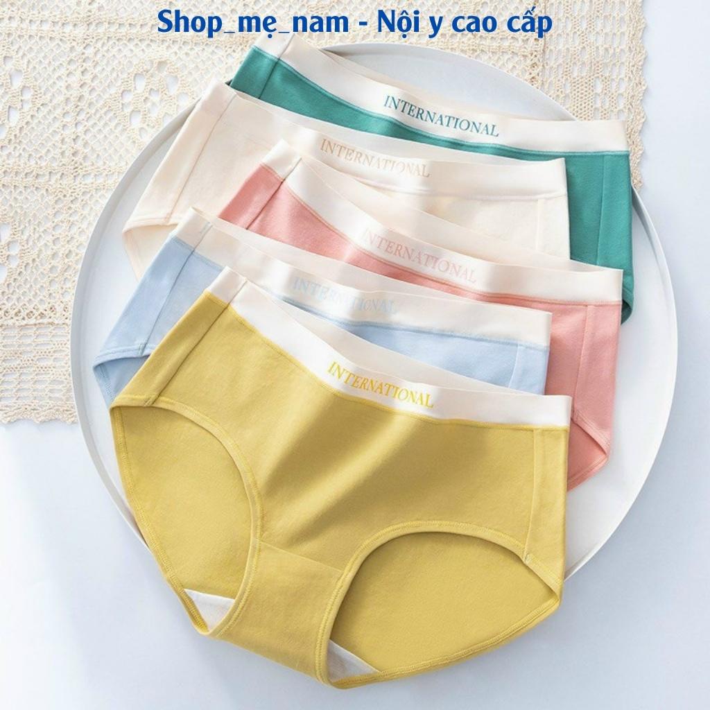 Quần Lót Nữ Cotton Cạp Su Chữ Kháng Khuẩn Mềm Mịn Cao Cấp