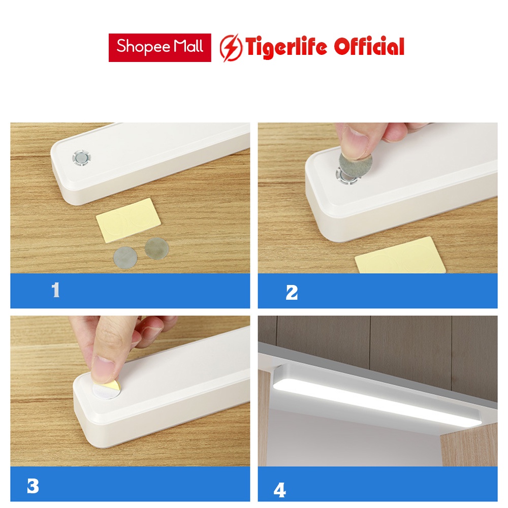 Đèn bàn Chống Cận Tigerlife 3 màu ánh sáng dán tường bàn học trang điểm tủ sách phòng ngủ cầu thang