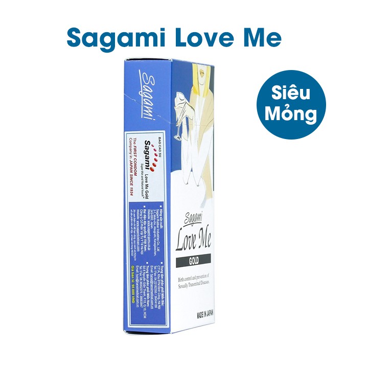 [Hàng Chuẩn Nhật] Bao Cao Su Siêu Mỏng Cho Cảm Xúc Yêu Chân Thực Nhất - Bcs Sagami Love Me Gold (Hộp 10C)