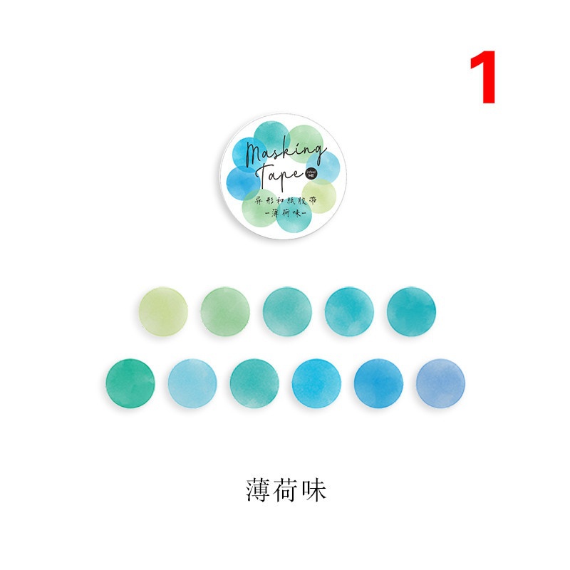 Cuộn 100 Nhãn Dán Tròn Nhiều Màu Trang Trí Sổ Tay DIY