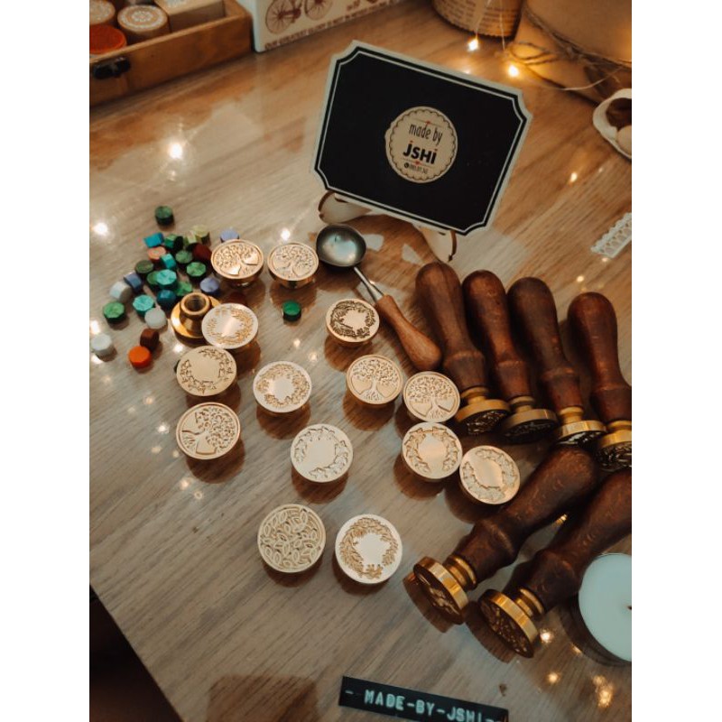 Mặt dấu đồng dấu sáp niêm phong hoạ tiết seal stamp a