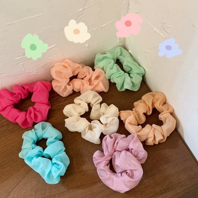 Scrunchies - Dây buộc tóc vải voan bản nhỏ