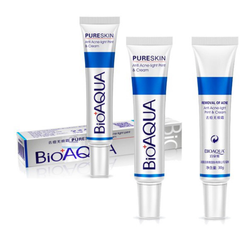 [Hàng mới về] Kem hỗ trợ giảm mụn Bioaqua cải thiện mụn trứng cá kiềm dầu sáng da 30g