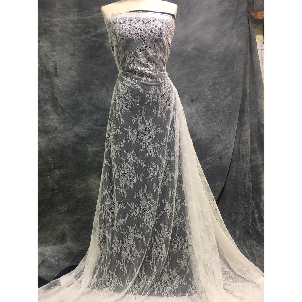 1m Ren thời trang cao cấp RMM161033 khổ 1,5m  Ren váy cưới, váy đầm thời trang