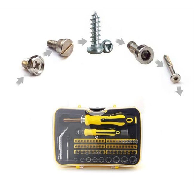 Bộ dụng cụ đa năng tua vit 70 chi tiết có tua vít + đầu khẩu