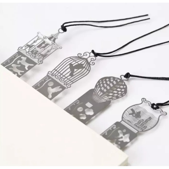 Thước Vẽ Trang Trí Ruler Bookmark - Birdcage