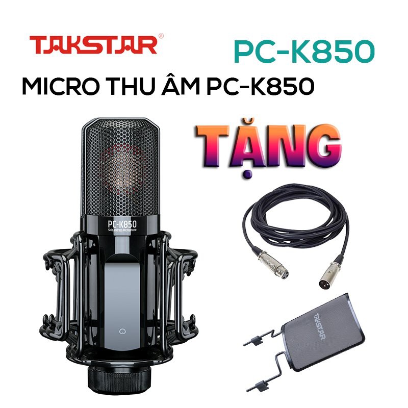 【Chính hãng】Mic thu âm chuyên nghiệp cao cấp Takstar PC-K850 hát karaoke, livestream, bán hàng