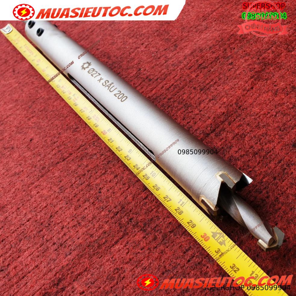Mũi khoan rút lõi khoét tường gạch sâu Phi 27 x 200 mm không khoan bê tông, không khoan chế búa