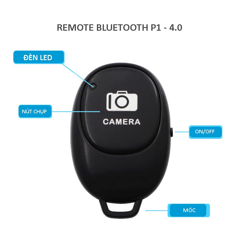 [Loại mới] Remote Bluetooth P1 điều khiển chụp ảnh từ xa cho điện thoại iOS/Android