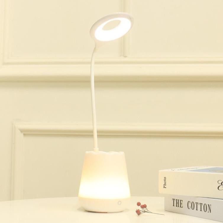 Đèn bàn học Lọ Hoa ✅ Có ngăn đựng bút  ✅ Phát sáng đổi màu  ✅ Tích điện✅ Cắm sạc USB ✅ 3 chế độ phát sáng  ✅ Đèn ngủ