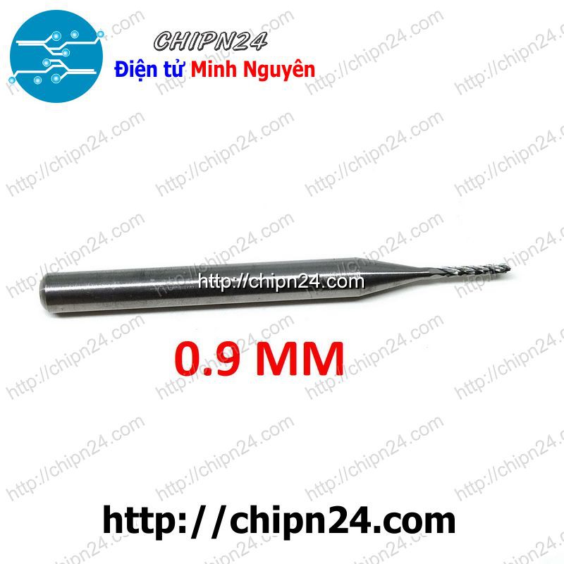 [1 CÂY] Mũi PHAY mạch in CNC HỢP KIM 0.9mm (Mạch điện tử, PCB)