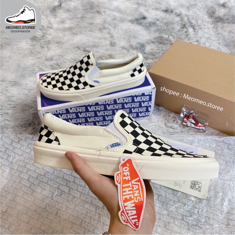 Giày Vans vault caro lười hàng 1:1  chất lượng [ full box + free ship ]