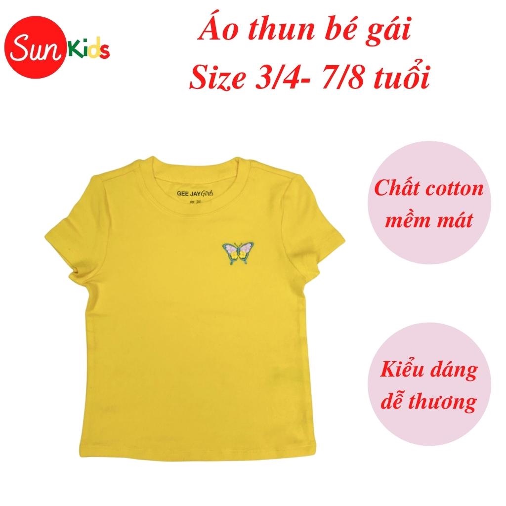 Áo thun cho bé gái, áo phông bé gái chất cotton mềm mát, size 3/4 - 7/8 tuổi - SUNKIDS1